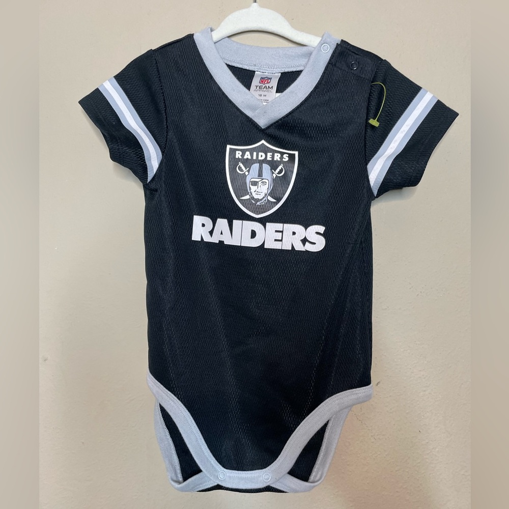18 months Oakland raiders jersey onesie